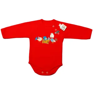 بادی آستین بلند نوزادی تاپ لاین طرح جوجه