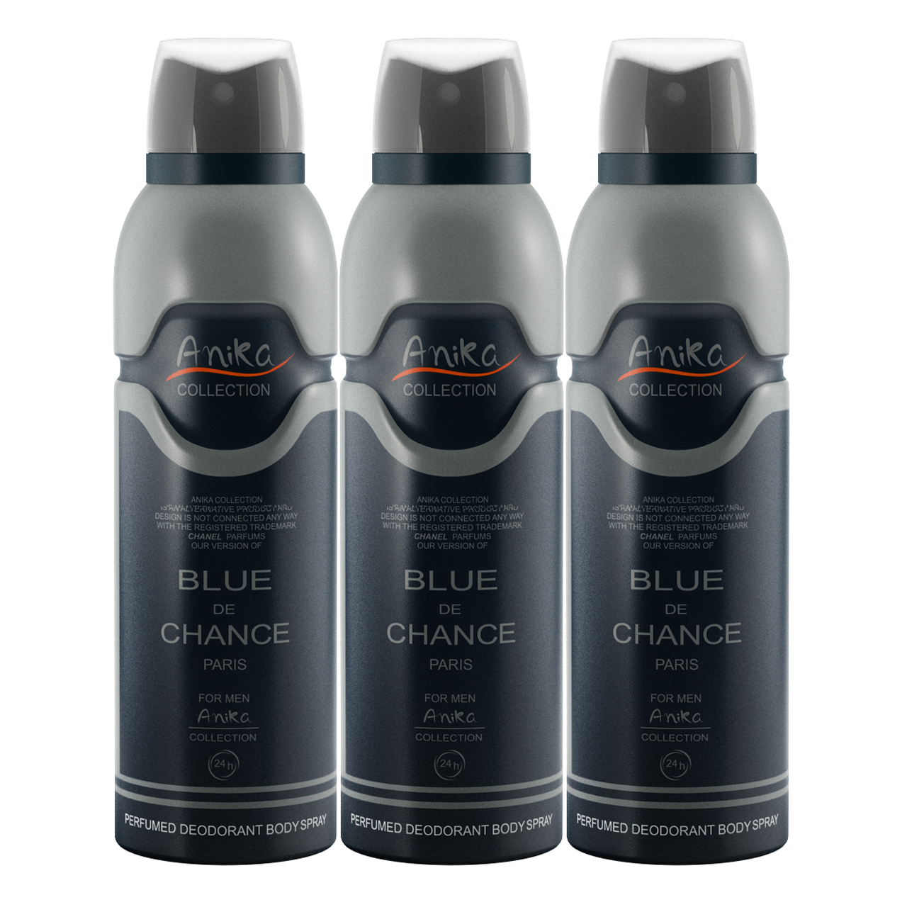 اسپری خوشبو کننده بدن مردانه آنیکا مدل BLUE DE CHANCE حجم 200 میلی لیتر مجموعه 3 عددی