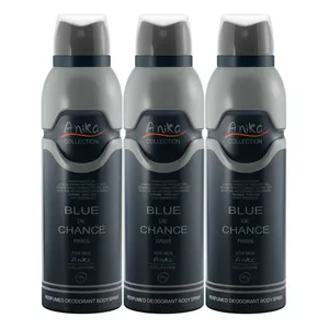 اسپری خوشبو کننده بدن مردانه آنیکا مدل BLUE DE CHANCE حجم 200 میلی لیتر مجموعه 3 عددی