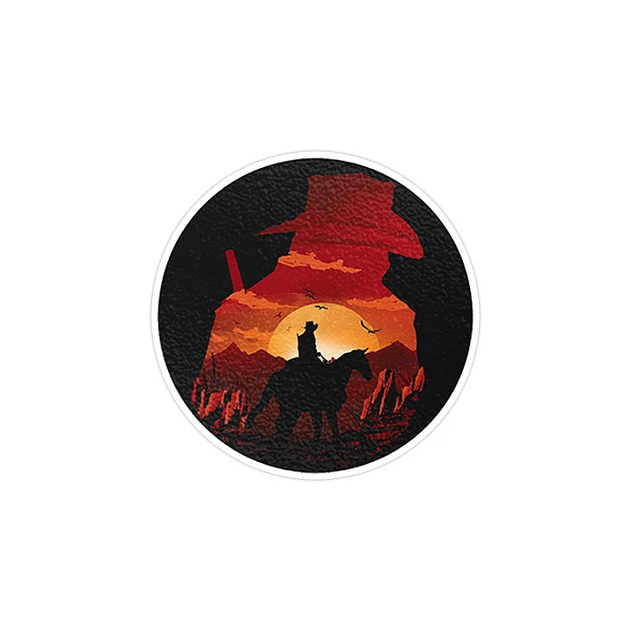 استیکر لپ تاپ ماسا دیزاین طرح Cowboy مدل STK506