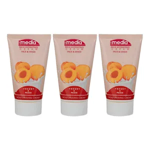 کرم مرطوب کننده مدیا مدل Yogurt & Peach حجم 200 میلی لیتر مجموعه 3 عددی