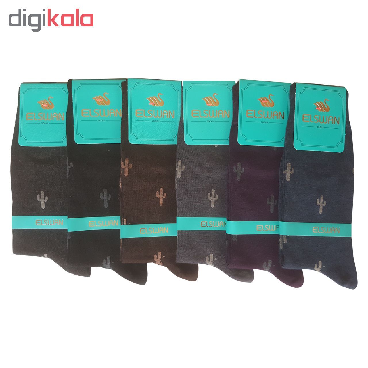 جوراب مردانه ال سون طرح کاکتوس کد PH253 مجموعه 12 عددی -  - 3