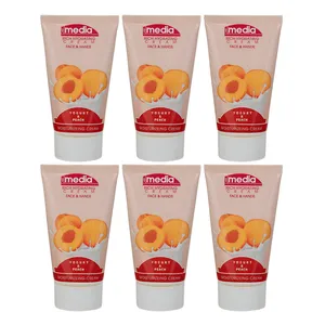 کرم مرطوب کننده مدیا مدل Yogurt & Peach حجم 200 میلی لیتر مجموعه 6 عددی