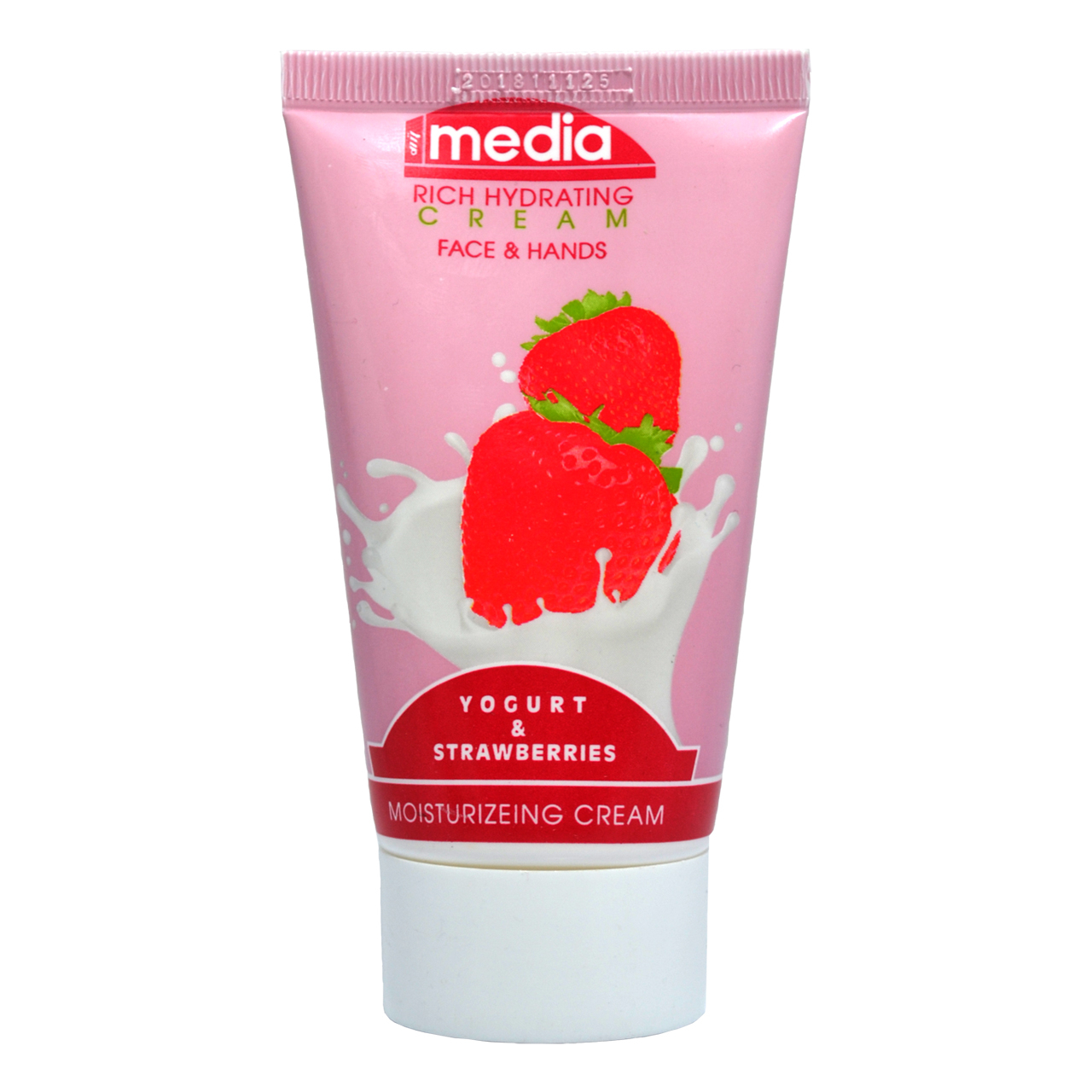 کرم مرطوب کننده مدیا مدل YUGURT & STRAWBERRIES حجم 75 میلی لیتر