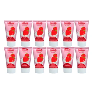کرم مرطوب کننده مدیا مدل YUGURT & STRAWBERRIES حجم 75 میلی لیتر مجموعه 12 عددی