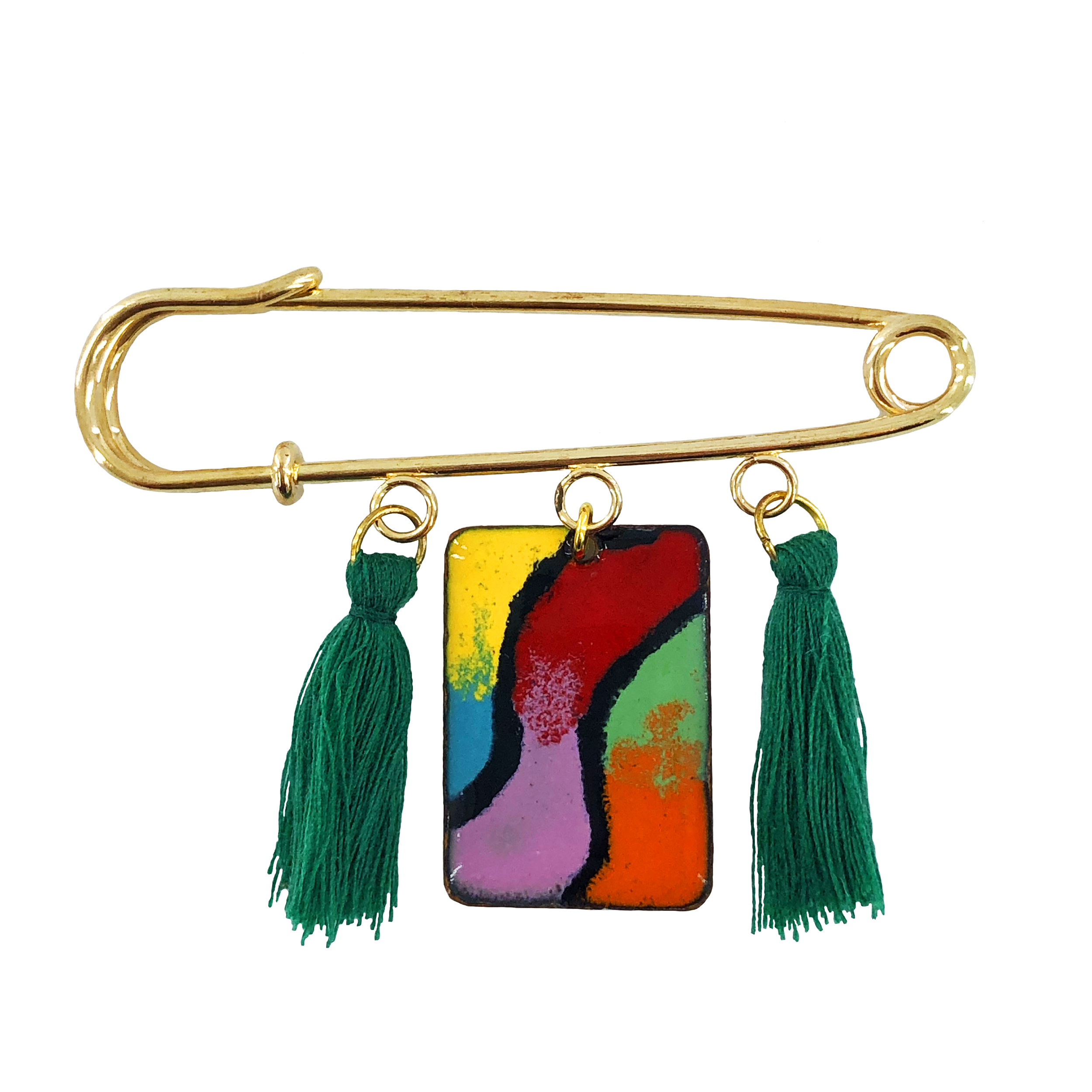 سنجاق سینه زنانه آراسته طرح colorful مدل 98407