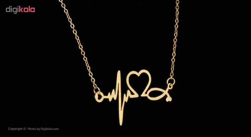 گردنبند زنانه طرح ضربان قلب کد 42