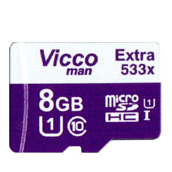 تصویر کارت حافظه  microSDHC ویکو من مدل Extre 533X کلاس 10 استاندارد UHS-I U1 سرعت80MBpsظرفیت 8 گیگابایت بسته 10 عددی