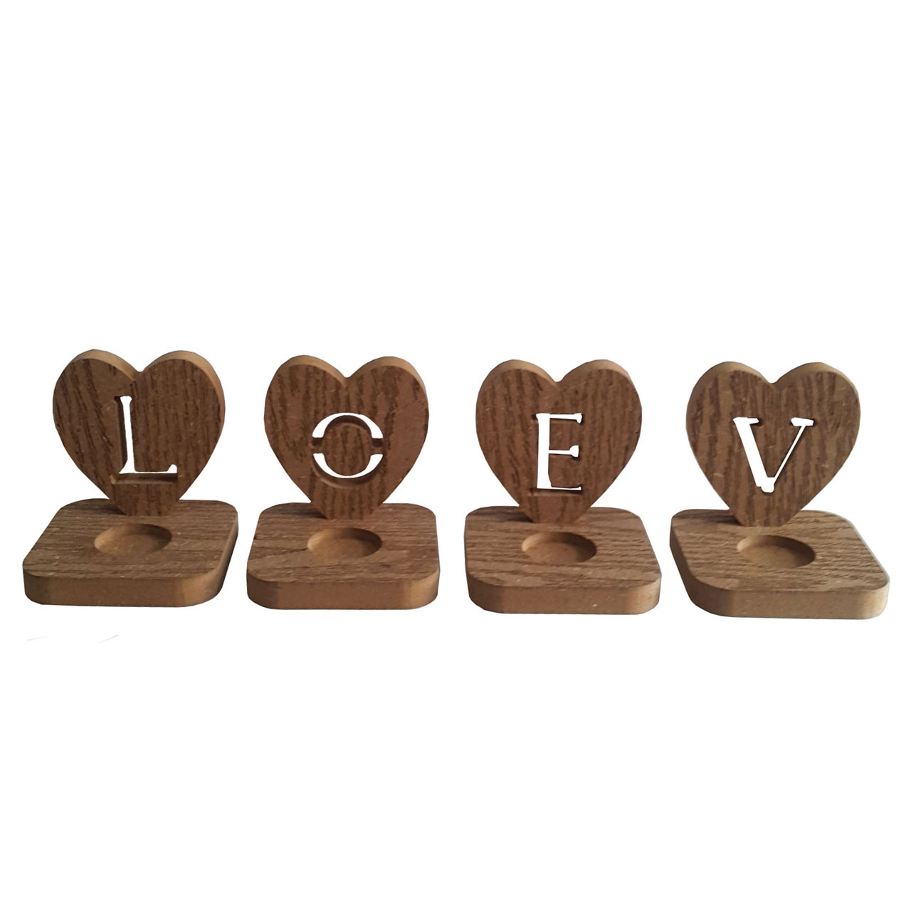 جاشمعی طرح love مدل SH003 مجموعه 4 عددی