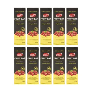 لواشک گلین با طعم زغال اخته مجموعه 10 عددی