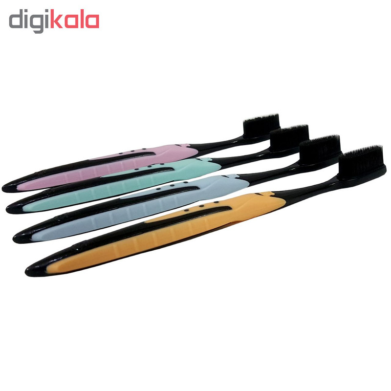 مسواک واشامی کد 015 با برس نرم مجموعه 4 عددی