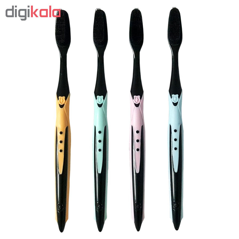 مسواک واشامی کد 015 با برس نرم مجموعه 4 عددی