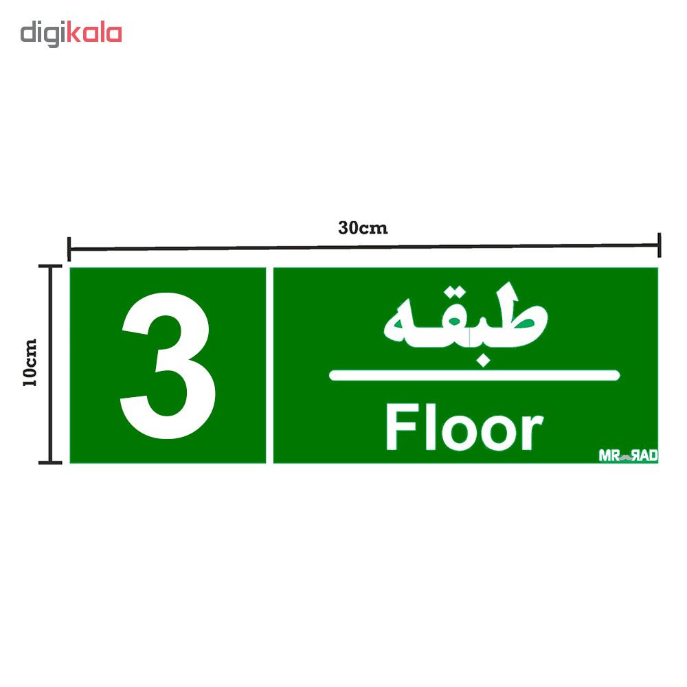 تابلو نشانگر مستر راد طرح شماره طبقه واحد 1تا 5 کدTHG001 بسته 5 عددی
