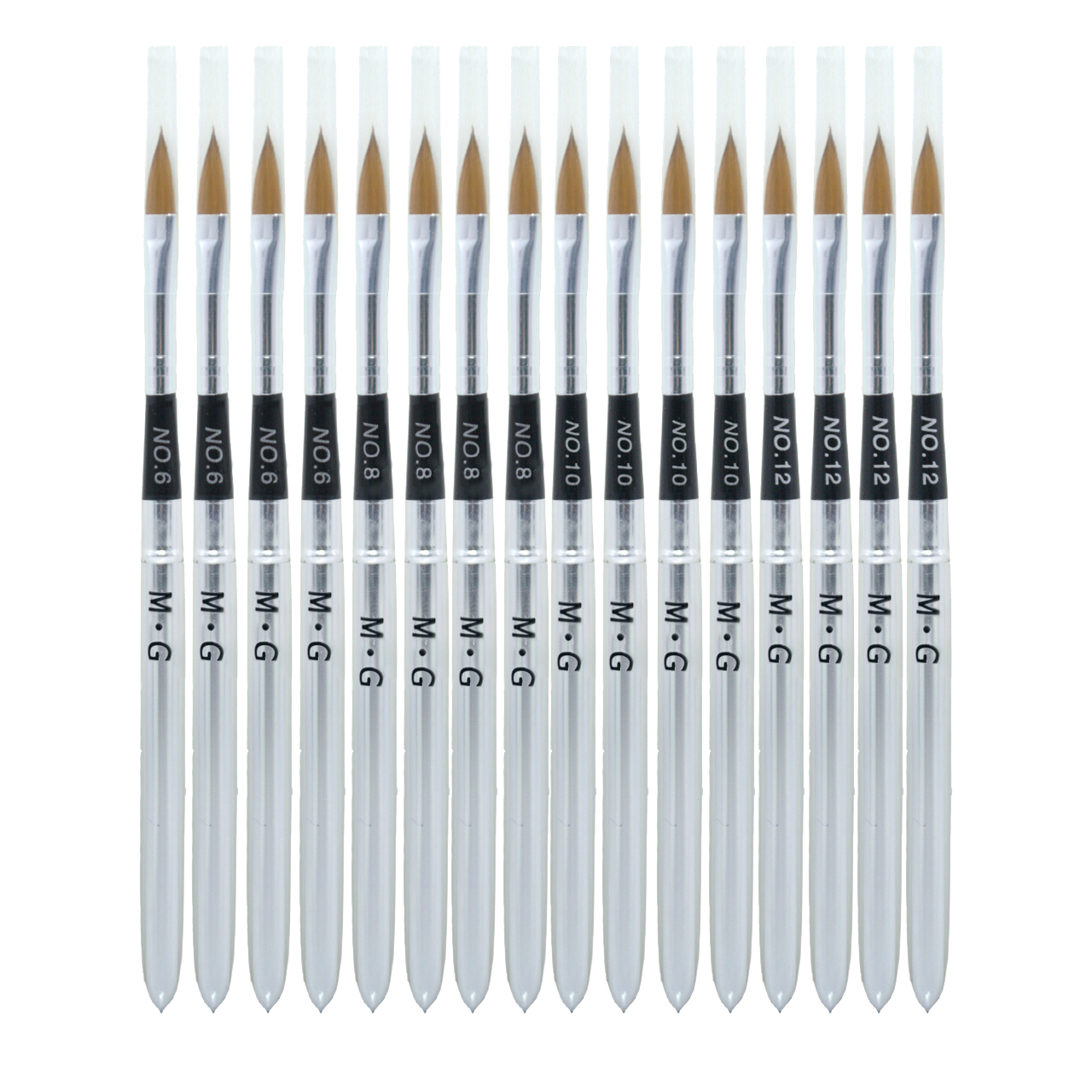 قلم موی کاشت ناخن ام جی مدل 001M مجموعه 16 عددی