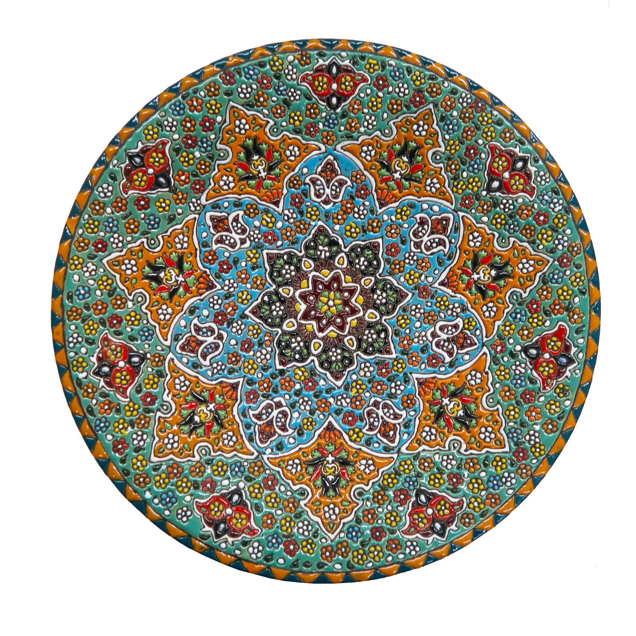 بشقاب میناکاری مدل Plt-c-G43-30