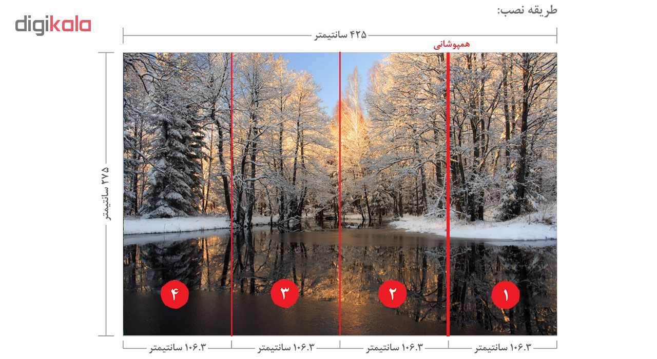 پوستر دیواری سه بعدی طرح رودخانه کد 01110