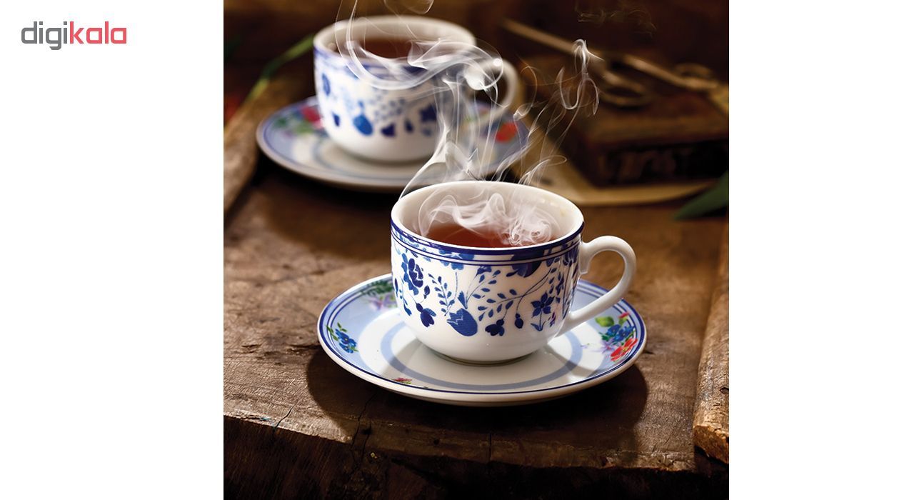 سرویس چای خوری 12 پارچه چینی زرین ایران مدل 007