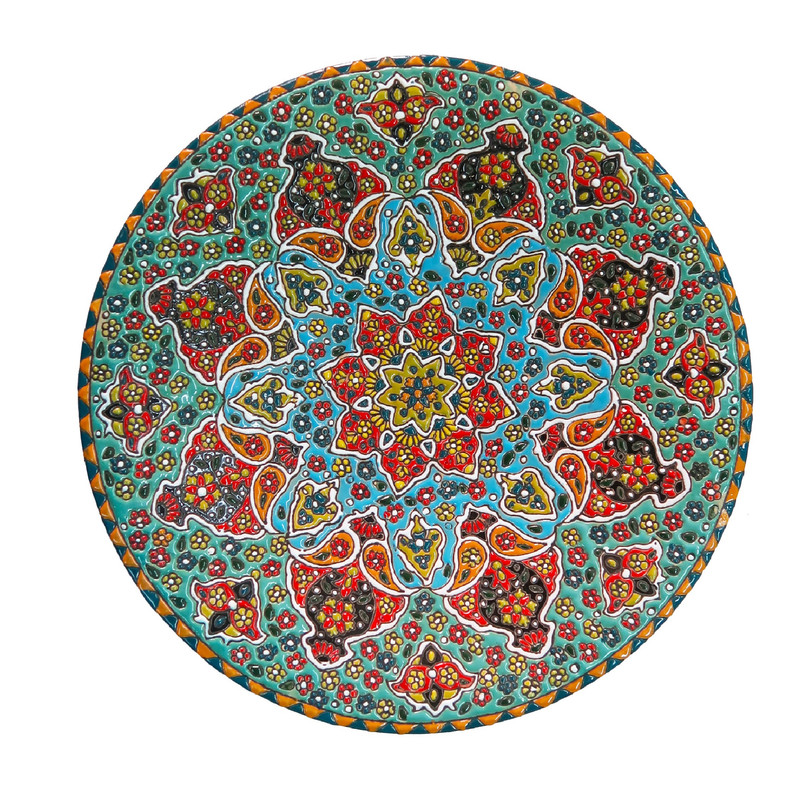 بشقاب میناکاری مدل Plt-c-G45-30