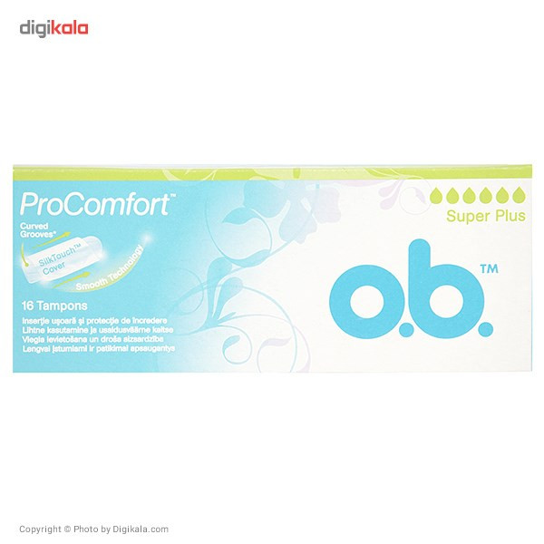 تامپون او.بی سری Procomfort مدل Super Plus شش قطره بسته 16 عددی