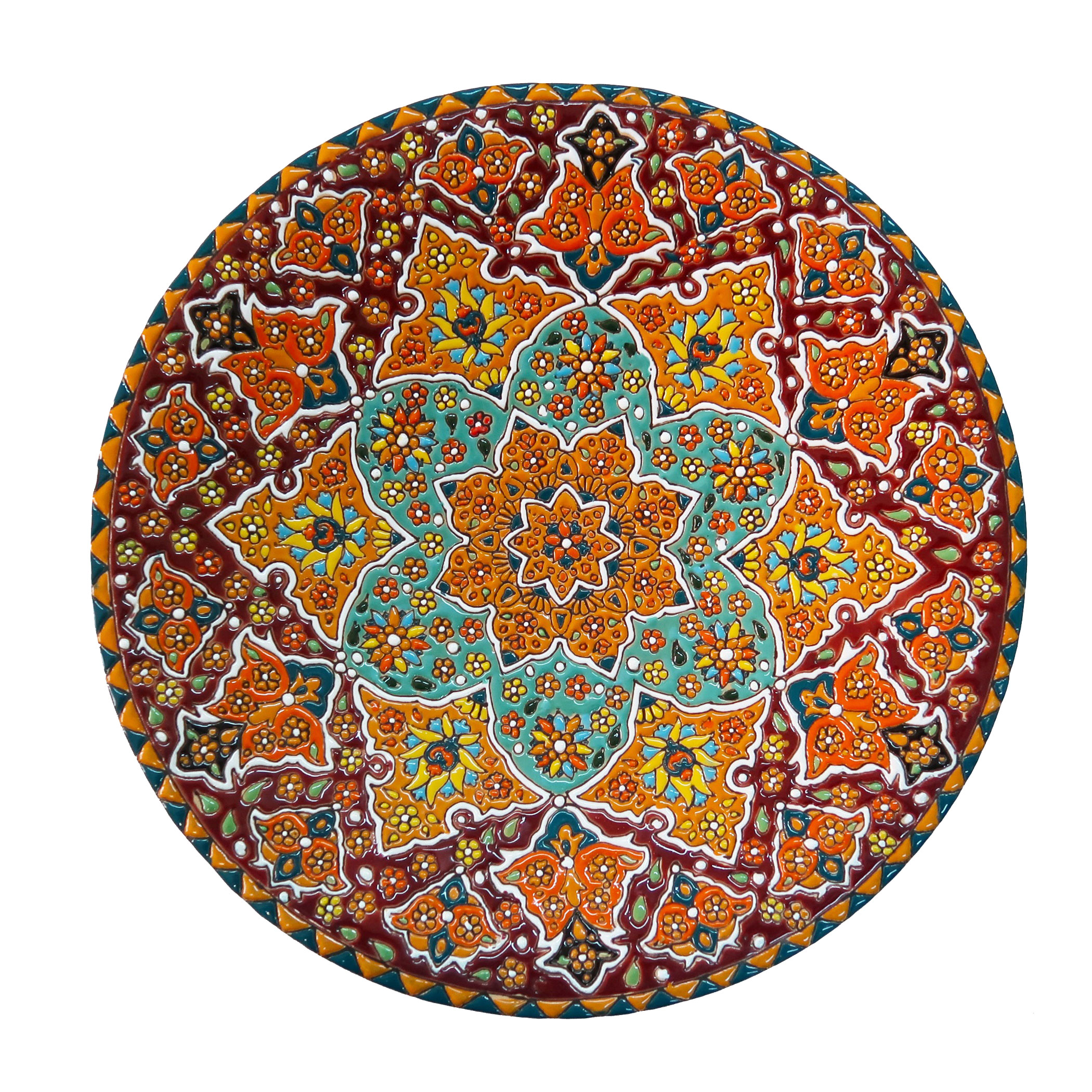 بشقاب میناکاری مدل Plt-c-R46-30