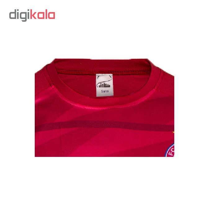 ست تی شرت و شلوار ورزشی مردانه سارزی طرح باشگاه بایرن مونیخ رنگ قرمز