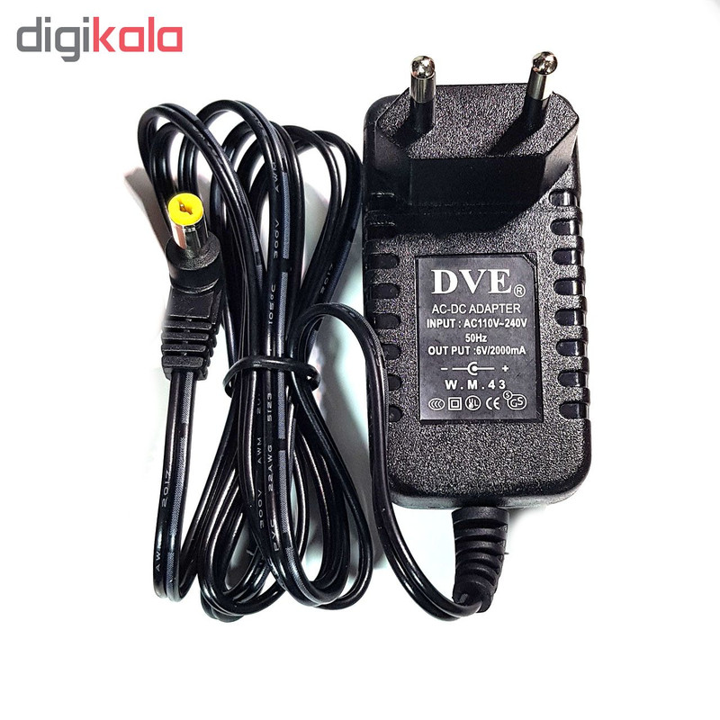 آداپتور 6 ولت 2 آمپر دی وی ای کد 006 آداپتور 6 ولت 2 آمپر دی وی ای کد 006
