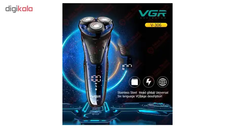 ماشین اصلاح موی صورت وی جی ار مدل V-306