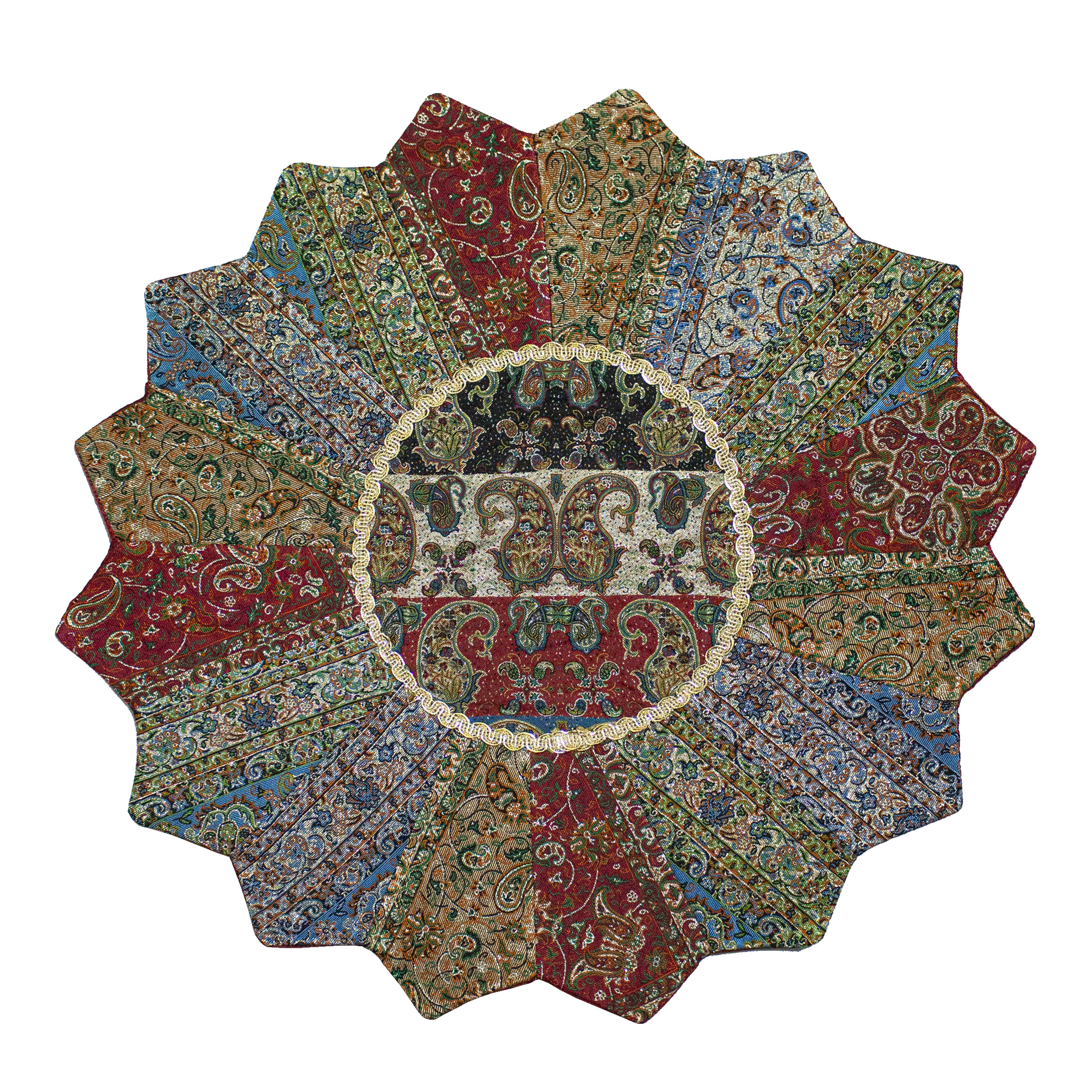 رومیزی ترمه طرح خورشیدی کد T-101