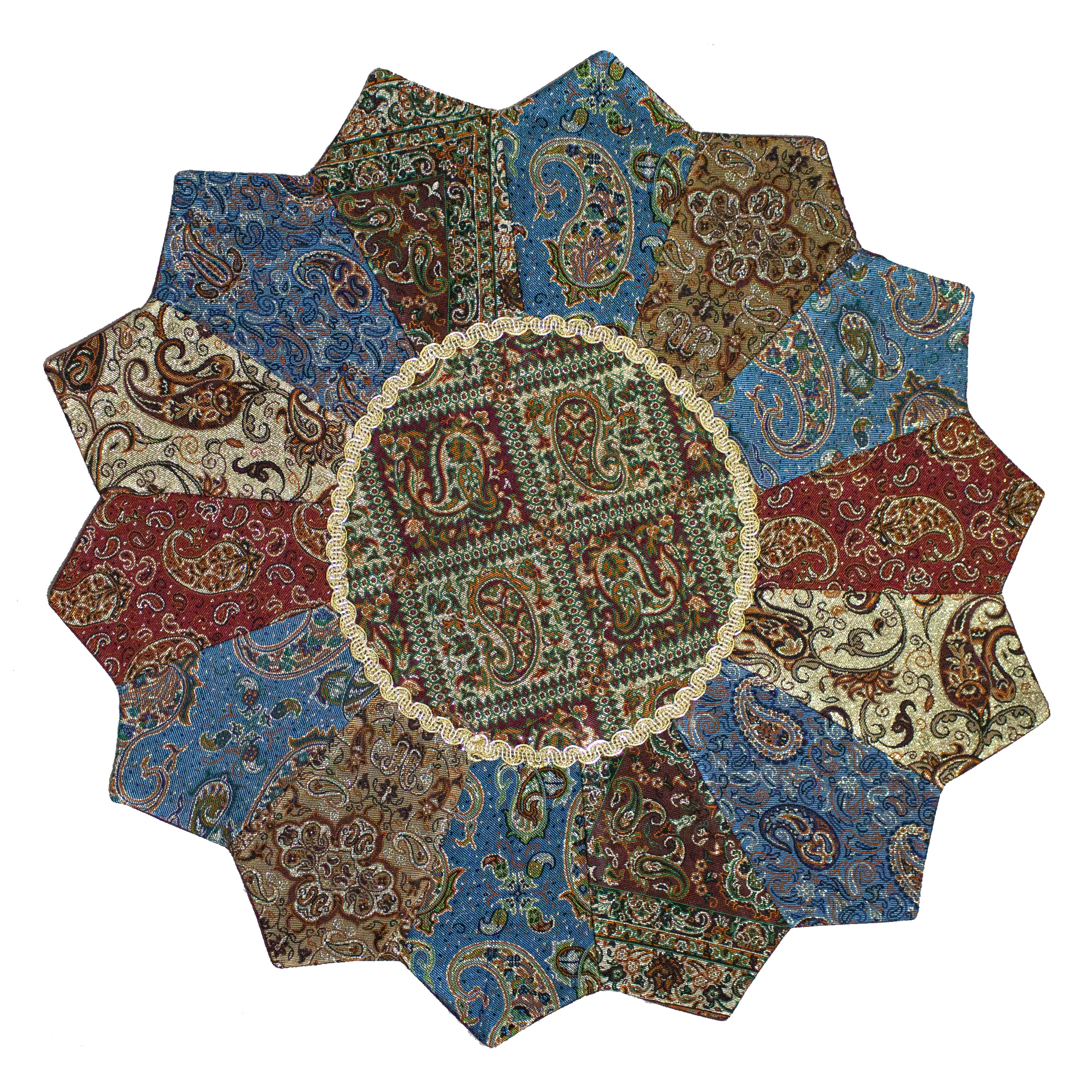 رومیزی ترمه طرح خورشیدی کد T-102