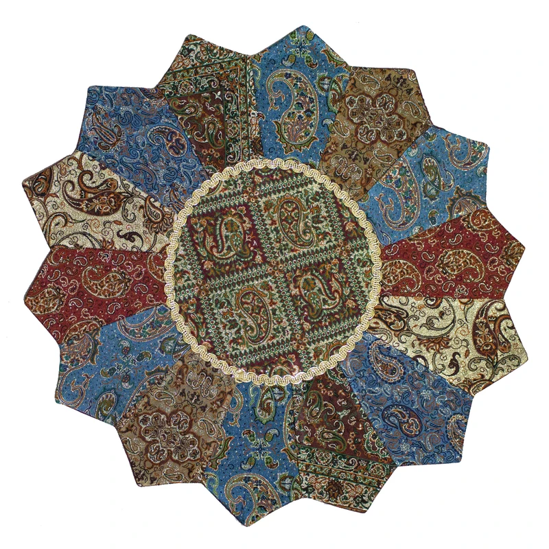 رومیزی ترمه طرح خورشیدی کد T-102