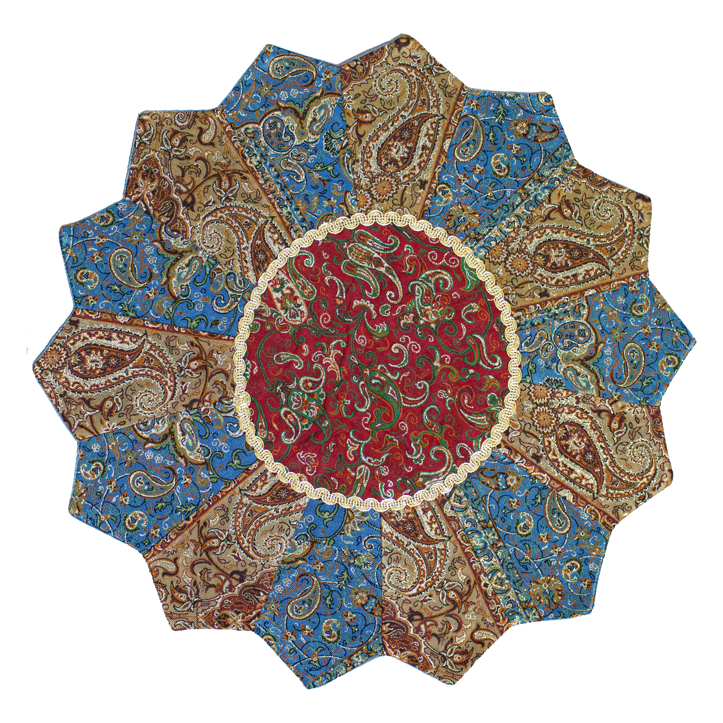 رومیزی ترمه طرح خورشیدی کد T-105