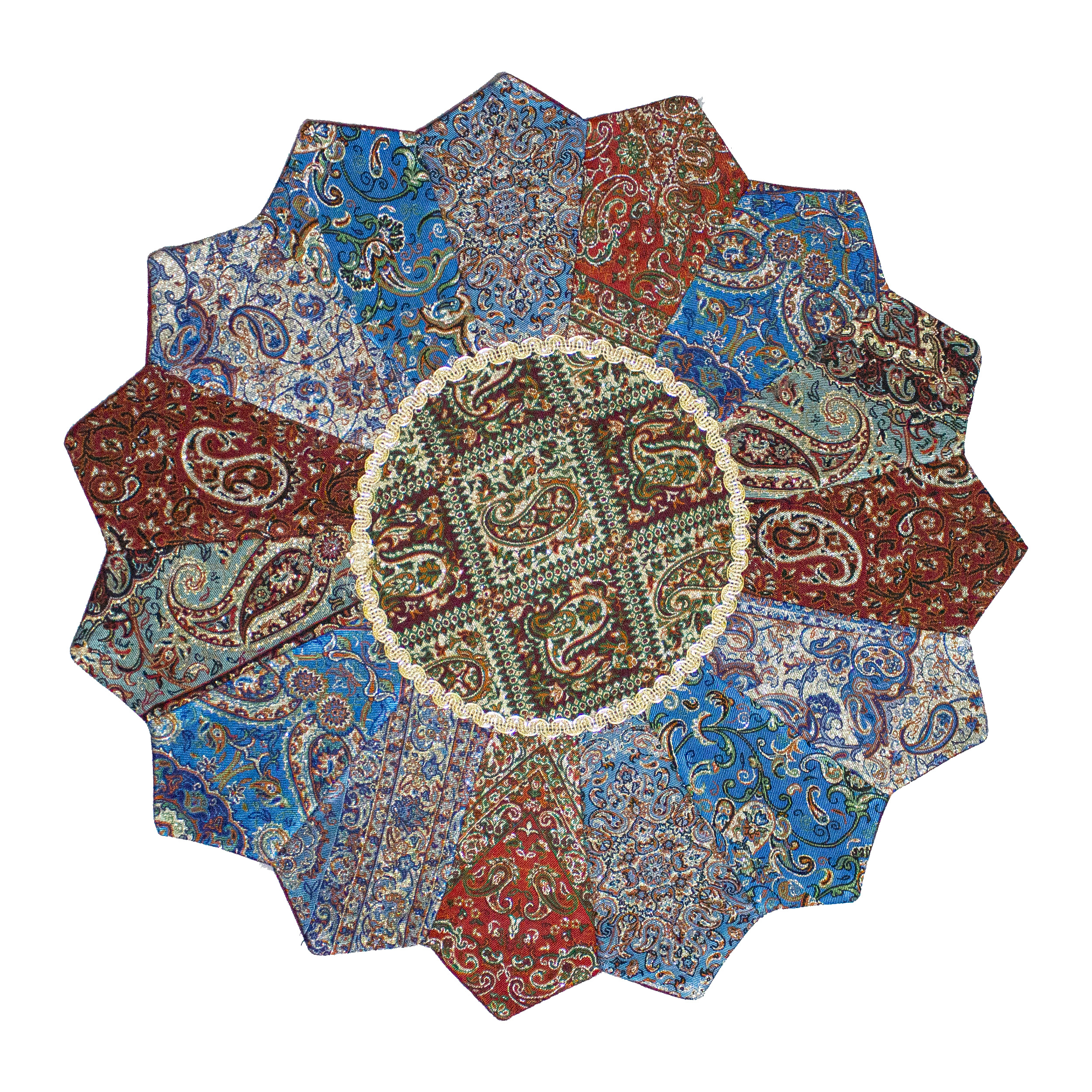 رومیزی ترمه طرح خورشیدی کد T-107
