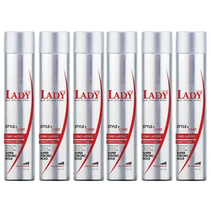 اسپری حالت دهنده مو لیدی کالر مدل Super Strong حجم 500 میلی لیتر مجموعه 6 عددی