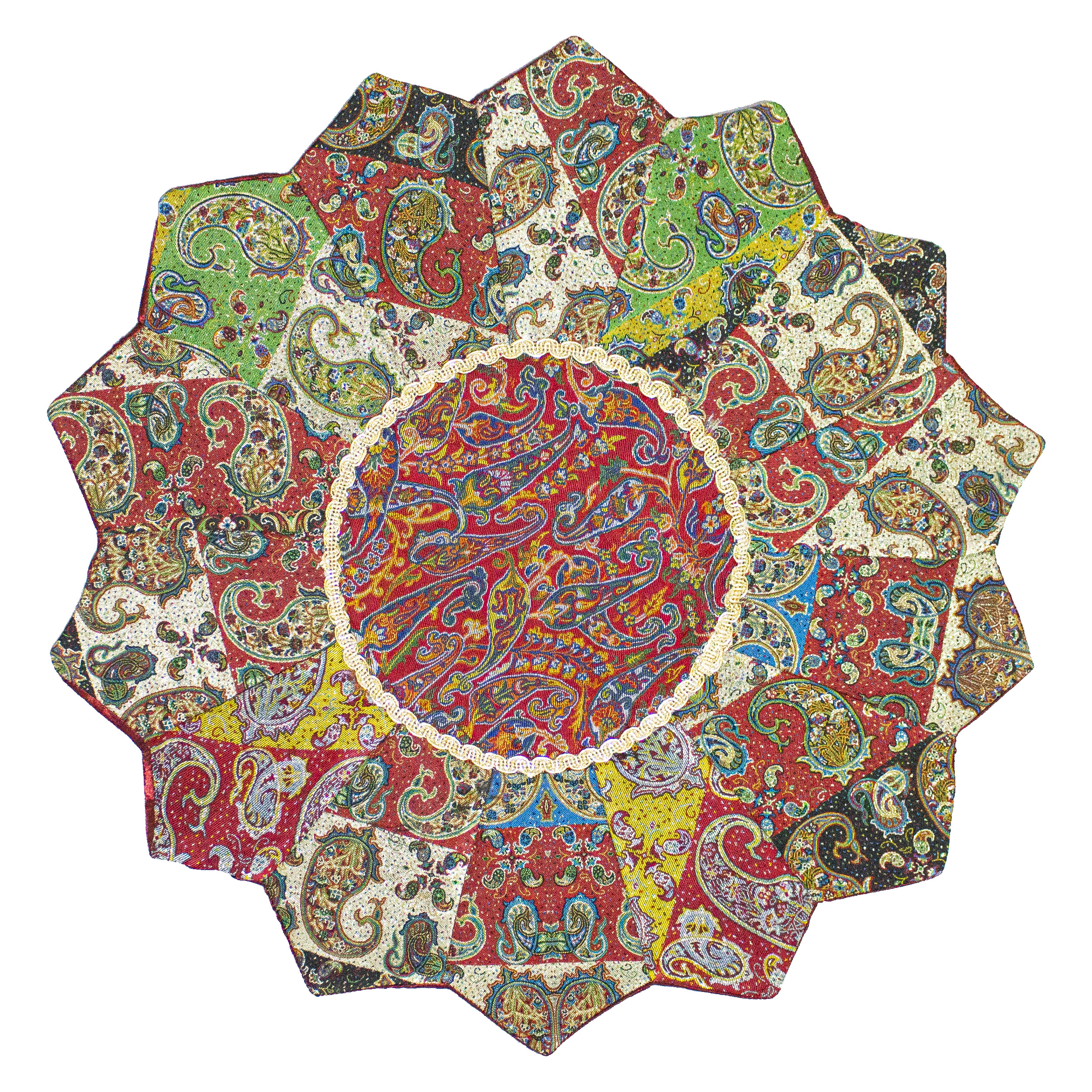 رومیزی ترمه طرح خورشیدی کد T-120