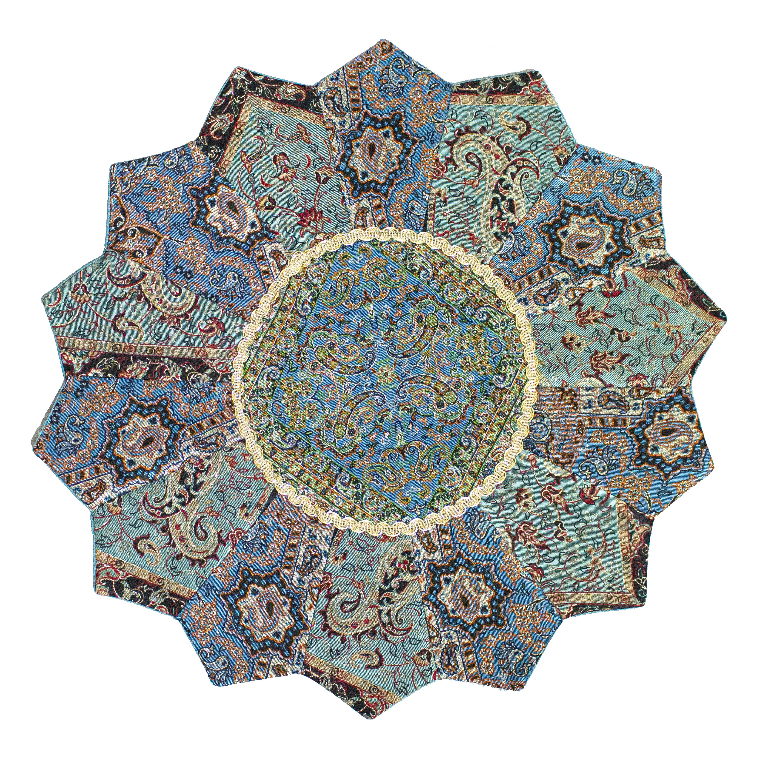 رومیزی ترمه طرح خورشیدی کد T-121