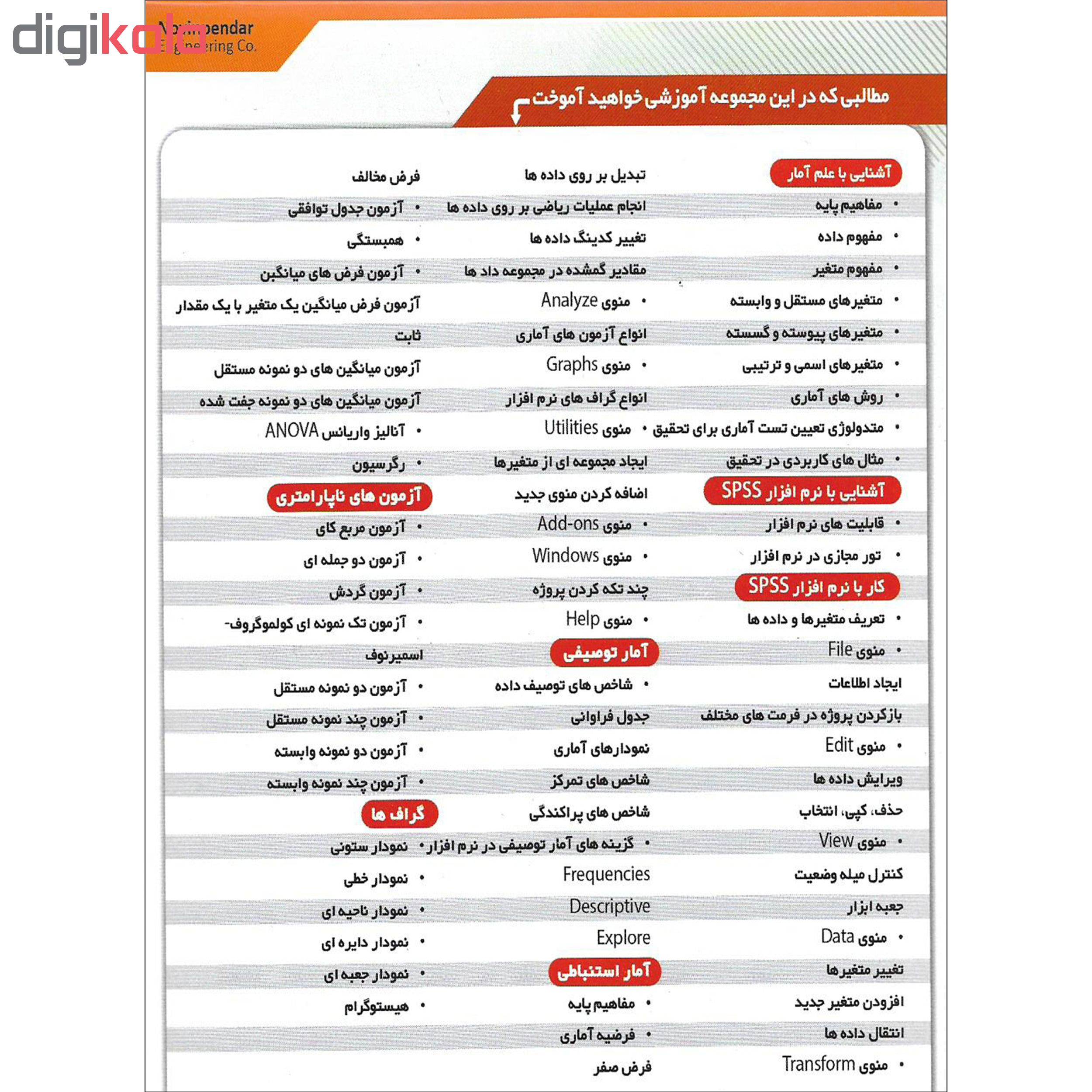 نرم افزار آموزش پروژه محور SPSS نشر نوین پندار به همراه نرم افزار آموزش PRIMAVERA نشر پدیده