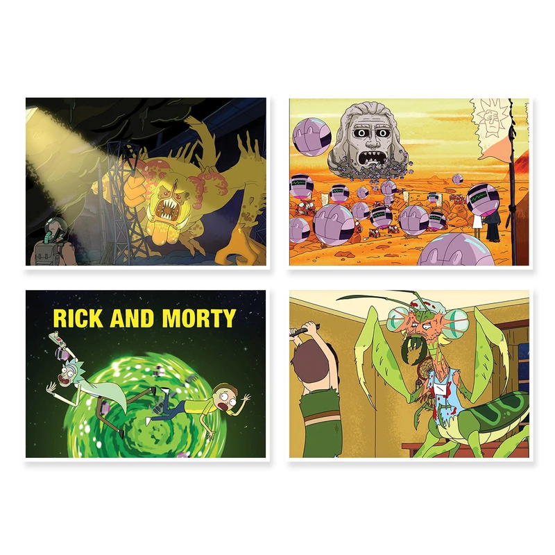 پوستر طرح Rick And Morty کد A-1375 مجموعه 4 عددی