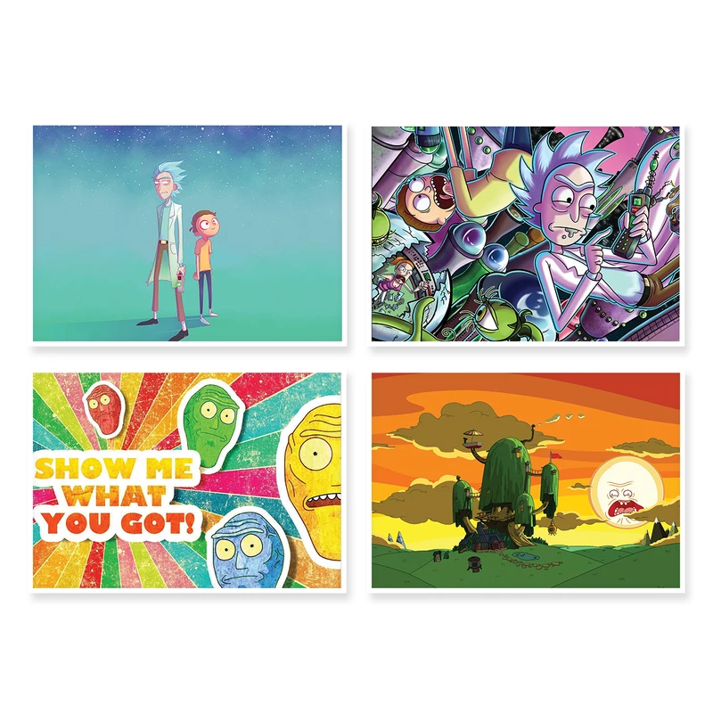 پوستر طرح Rick And Morty کد A-1376 مجموعه 4 عددی