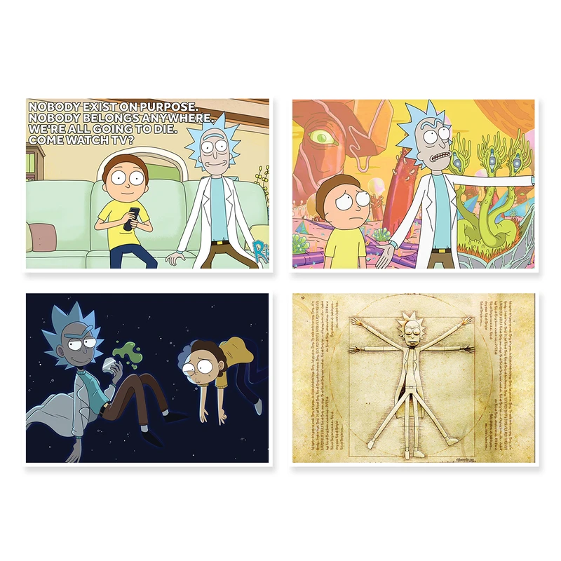 پوستر طرح Rick And Morty کد A-1379 مجموعه 4 عددی