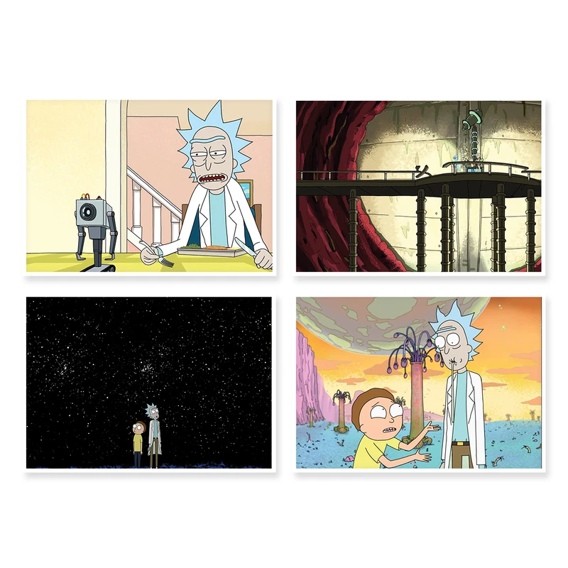 پوستر طرح Rick And Morty کد A-1384 مجموعه 4 عددی