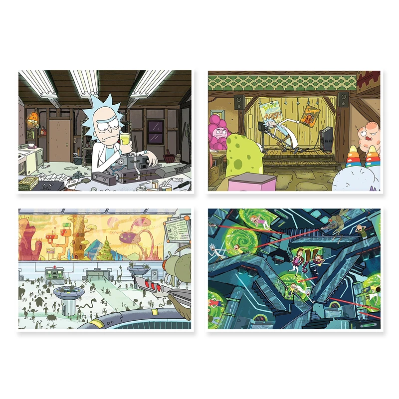 پوستر طرح Rick And Morty کد A-1387 مجموعه 4 عددی