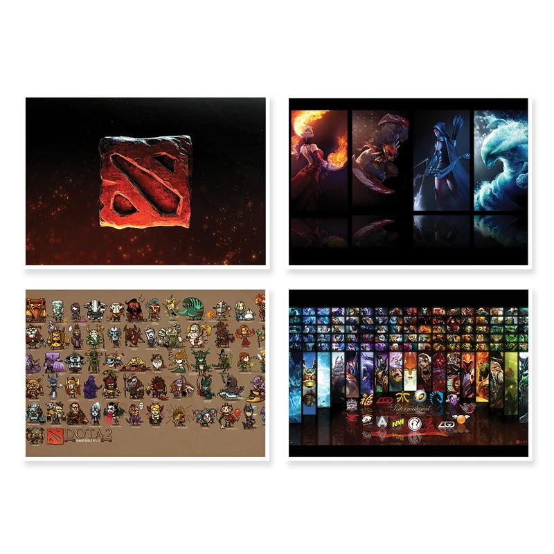 پوستر طرح DOTA 2 کد A-1389 مجموعه 4 عددی