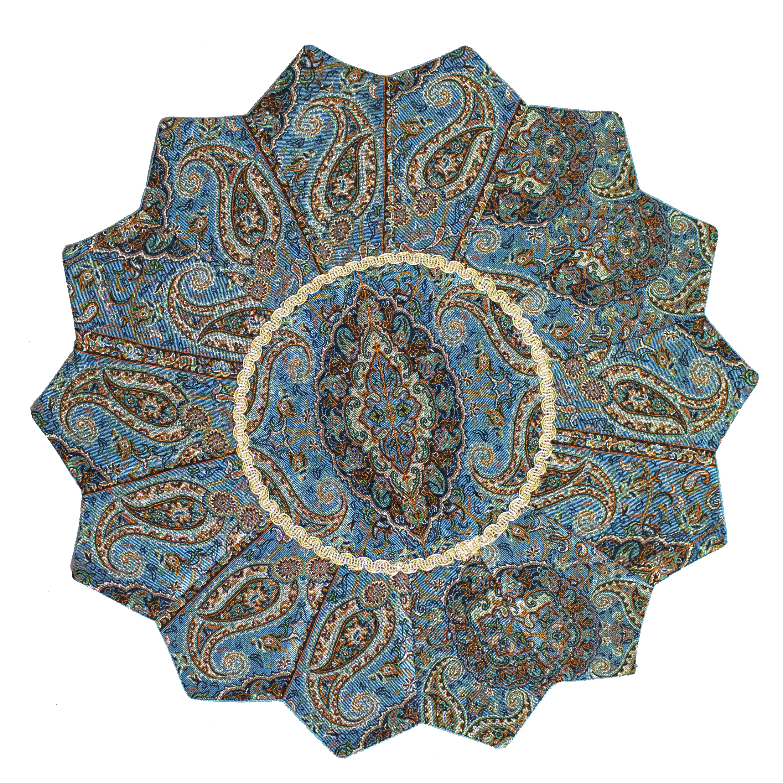 رومیزی ترمه طرح خورشیدی کد T-126