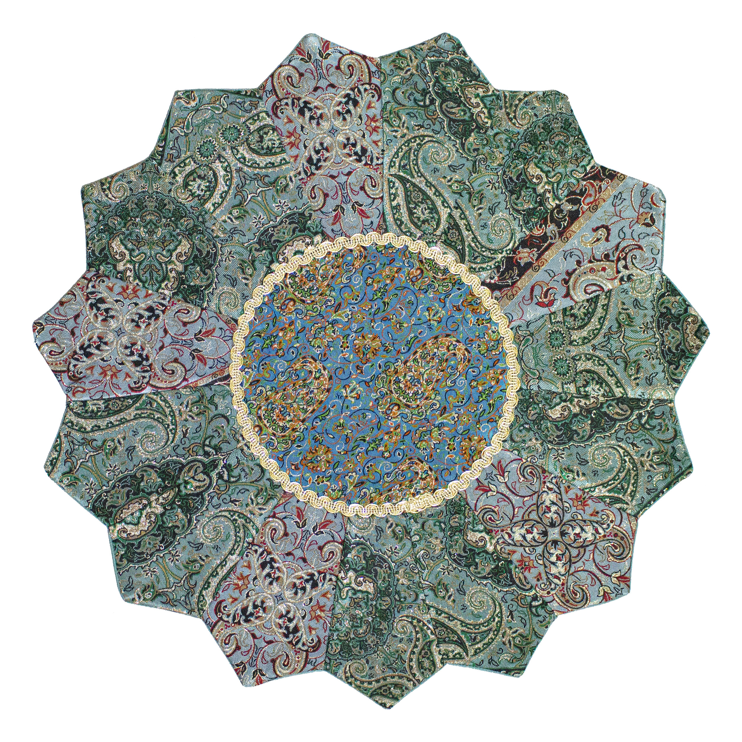 رومیزی ترمه طرح خورشیدی کد T-127