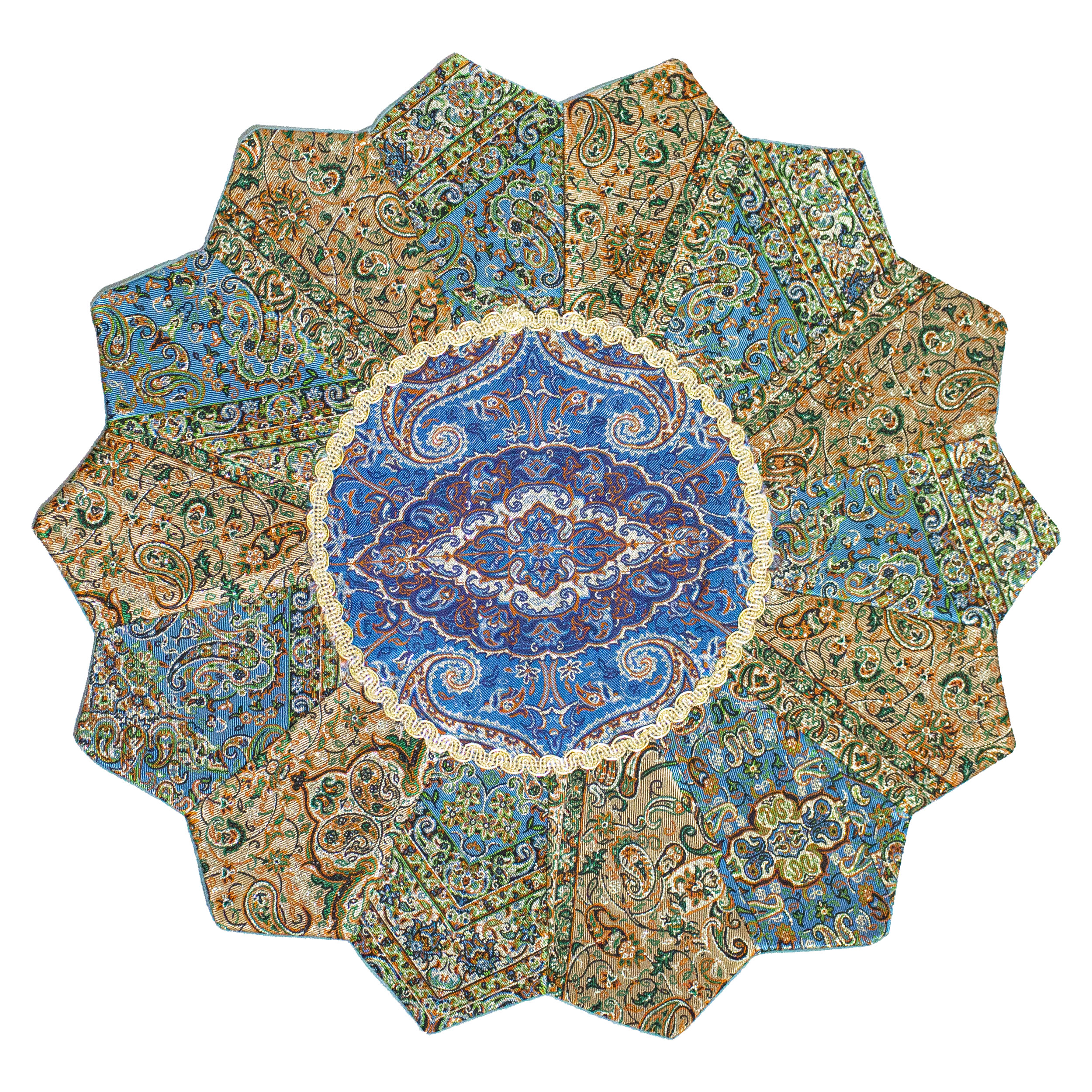 رومیزی ترمه طرح خورشیدی کد T-128