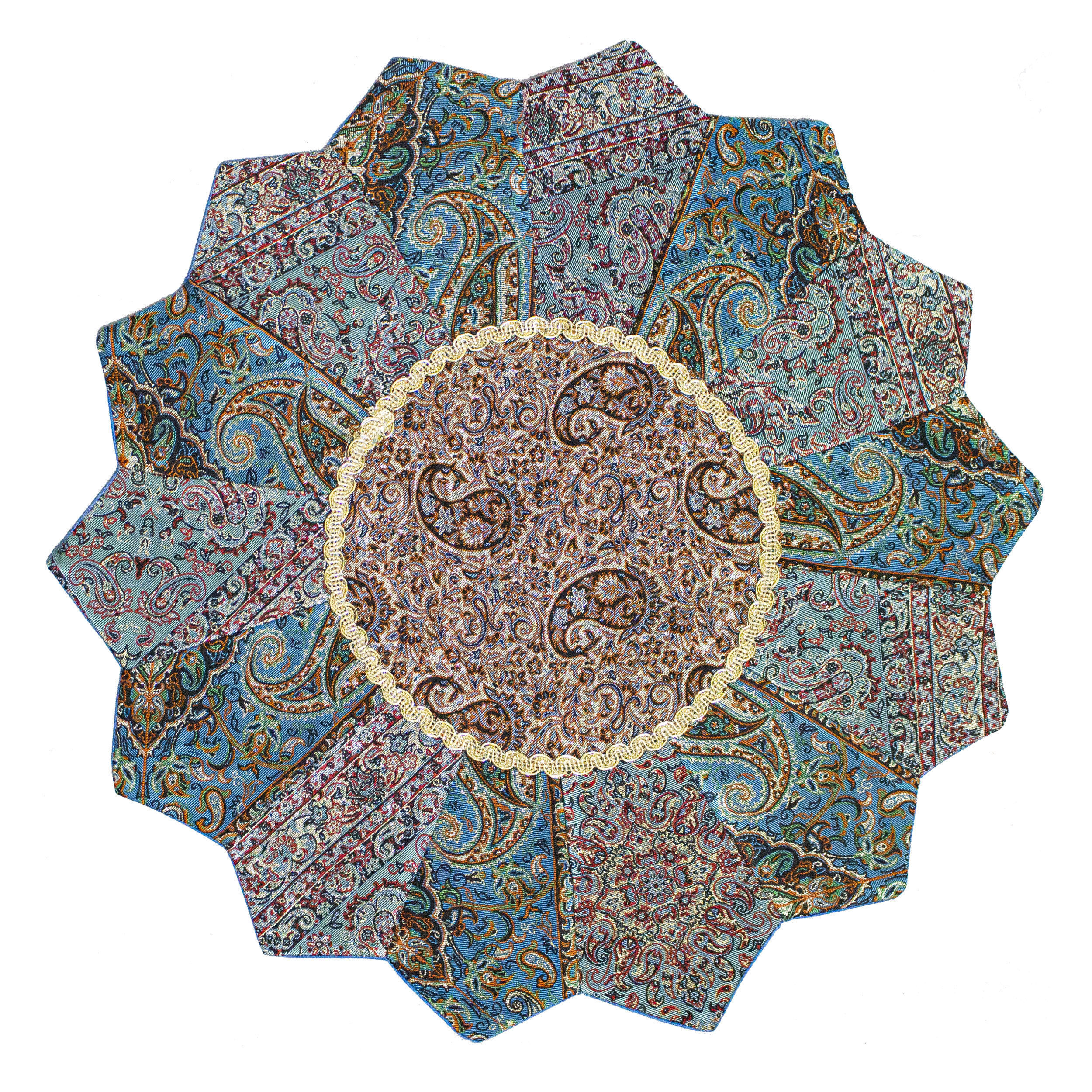 رومیزی ترمه طرح خورشیدی کد T-129