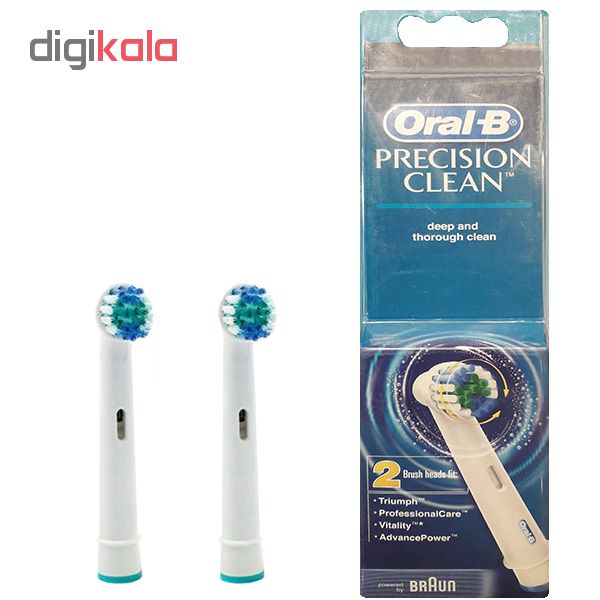 سری یدک مسواک برقی اورال-بی مدل Precision Clean بسته 2 عددی