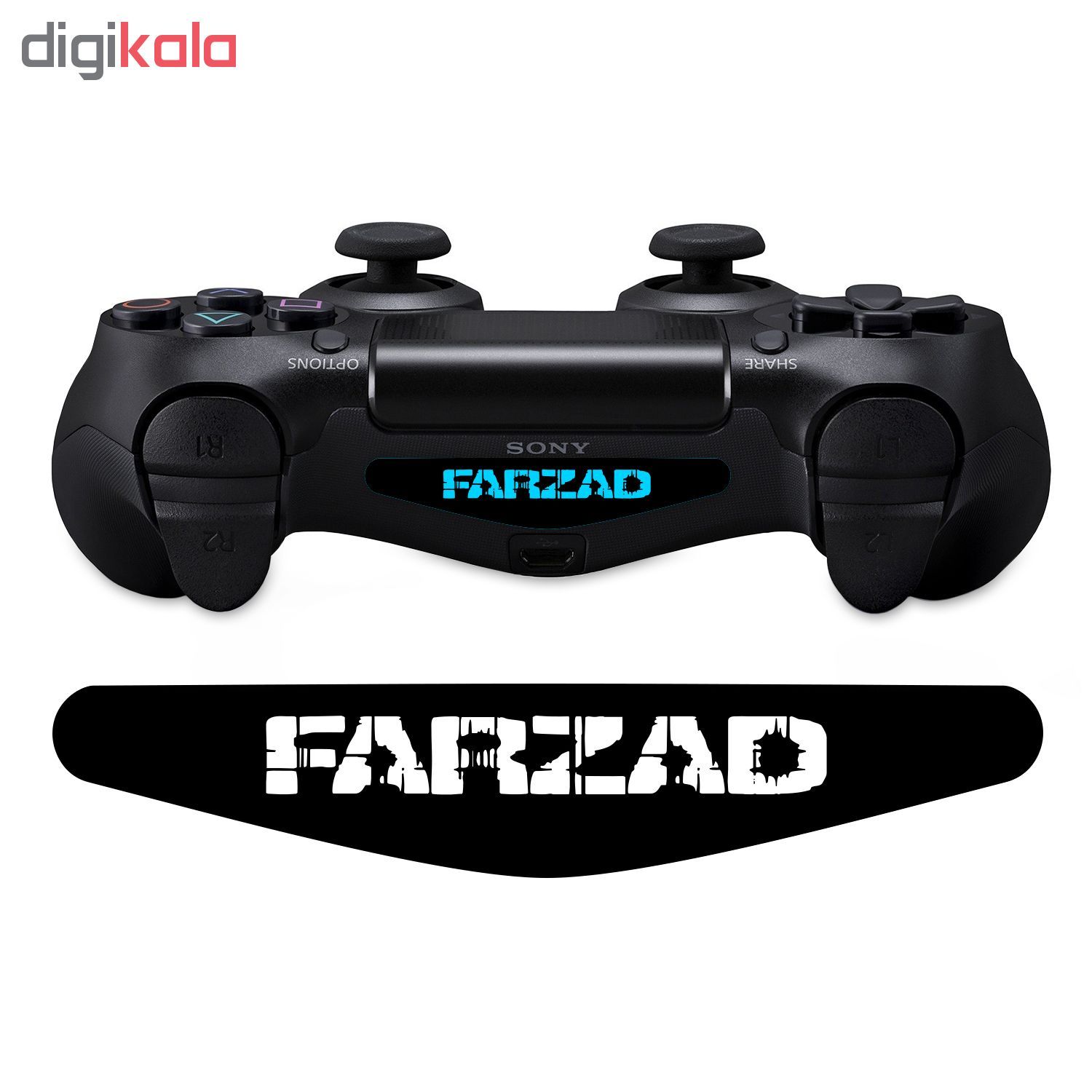 برچسب لایت بار دسته پلی استیشن 4 ونسونی طرح FARZAD خرید و بررسی کنید