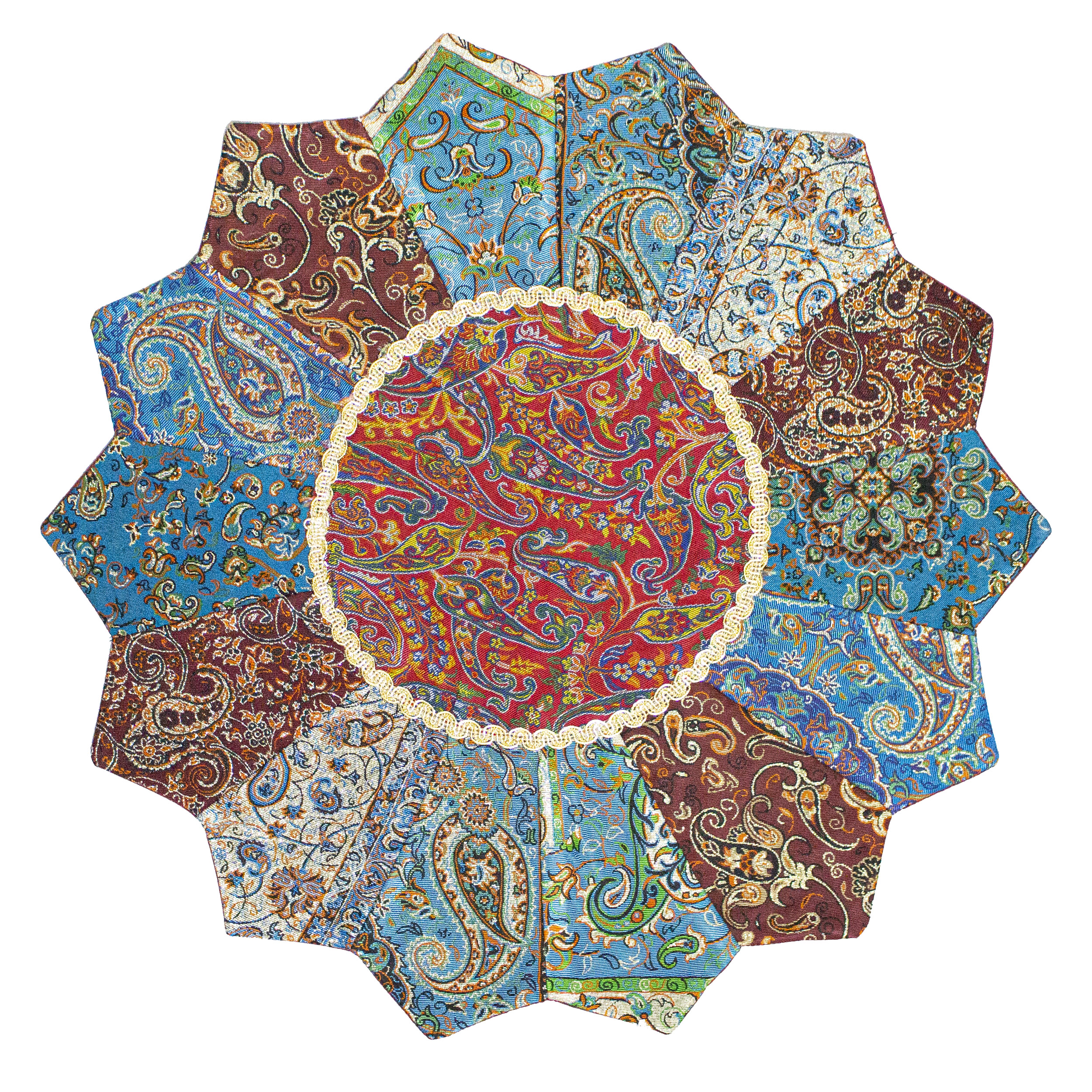 رومیزی ترمه طرح خورشیدی کد T-134