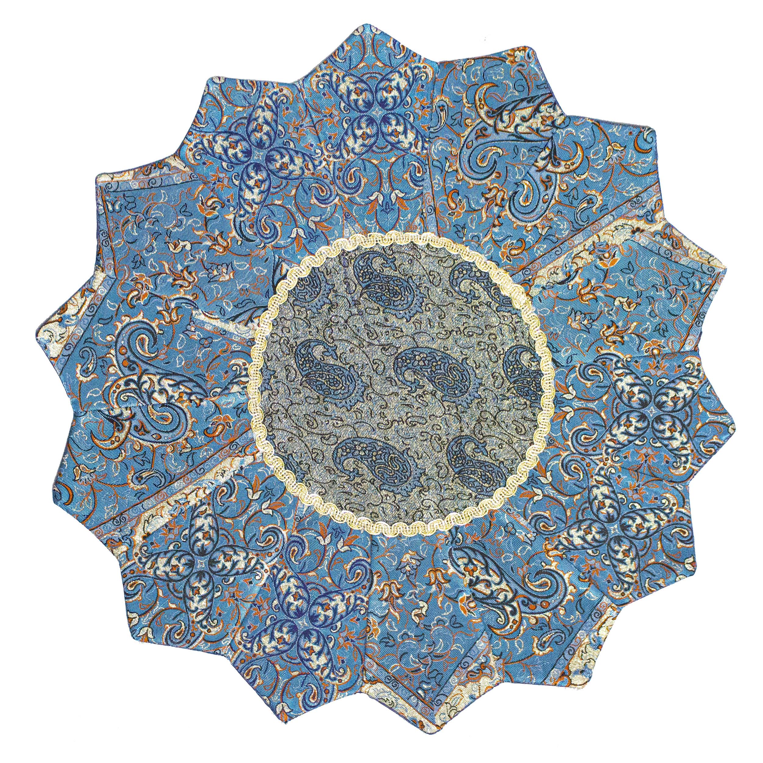 رومیزی ترمه طرح خورشیدی کد T-142
